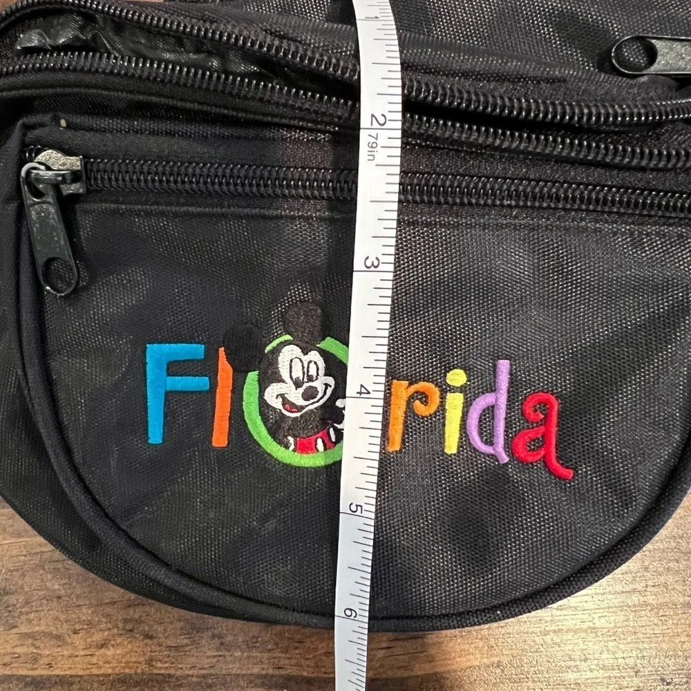 Walt Disney World, Mickey, Florida, fanny pack, black, EUC, vacation, travel